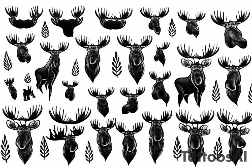 Moose tattoo idea