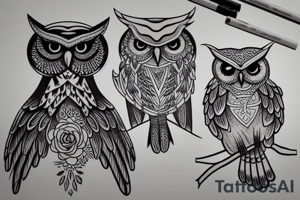 athena and her owl tattoo idea