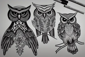 athena and her owl tattoo idea