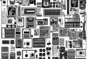 logic board, gates, systems, printed circuit board tattoo idea
