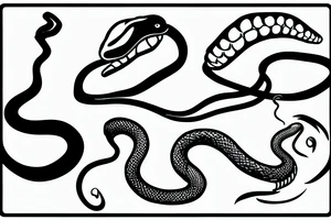 snake eating a cigarette tattoo idea