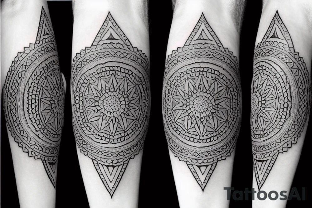 geometric mandala tattoo idea