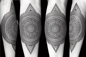 geometric mandala tattoo idea