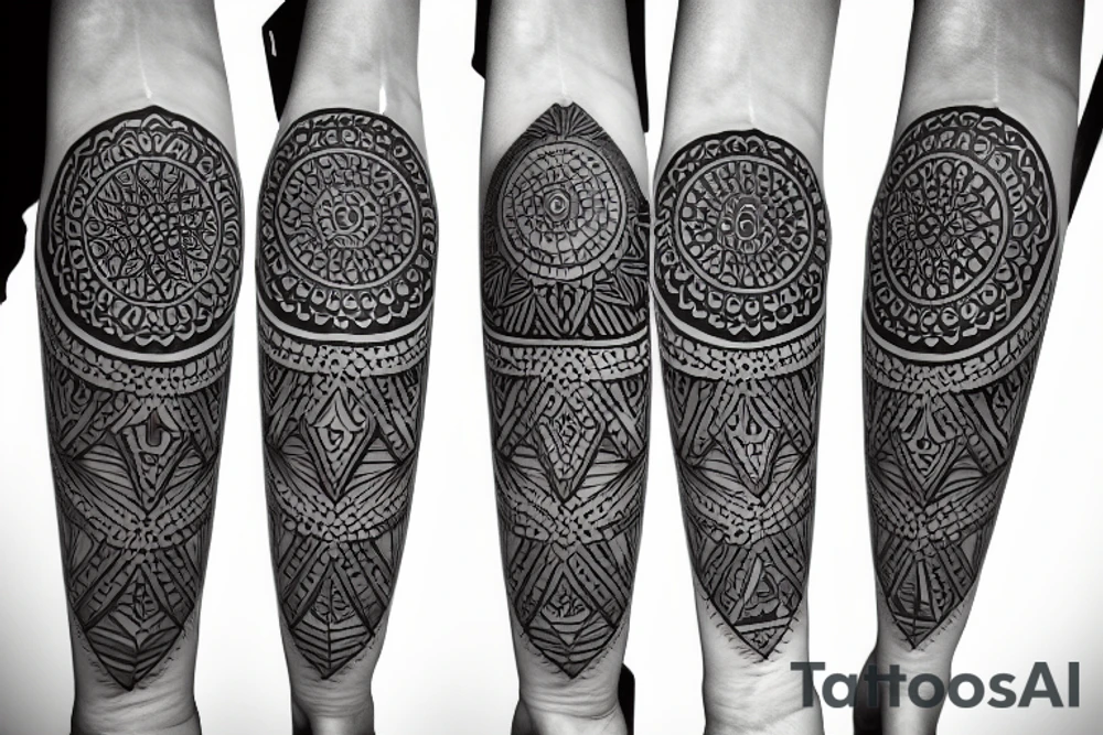 geometric mandala tattoo idea