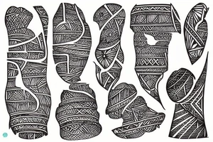 a polynesian style tattoo of a map of africa tattoo idea