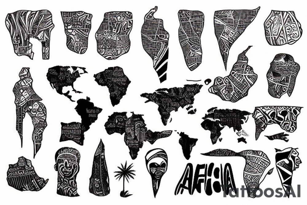 a map of africa tattoo idea