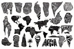a map of africa tattoo idea