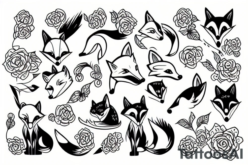 Fox with a cart tattoo idea