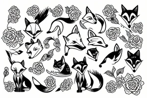 Fox with a cart tattoo idea