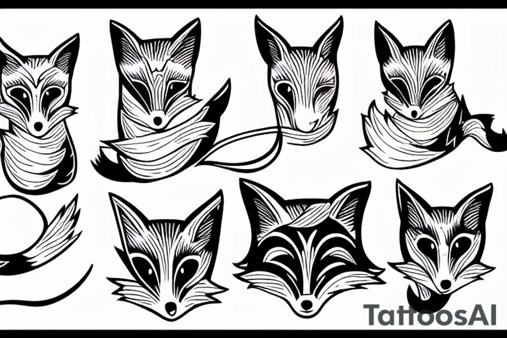 Fox with a cart tattoo idea