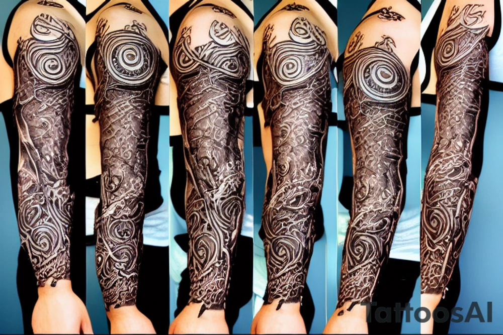 chains around arm tattoo idea