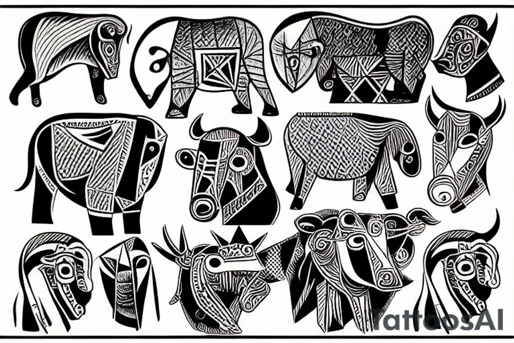 picasso le taureau tattoo idea