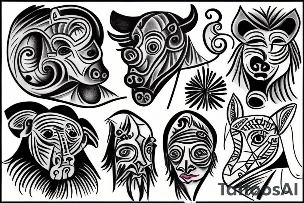 picasso le taureau tattoo idea