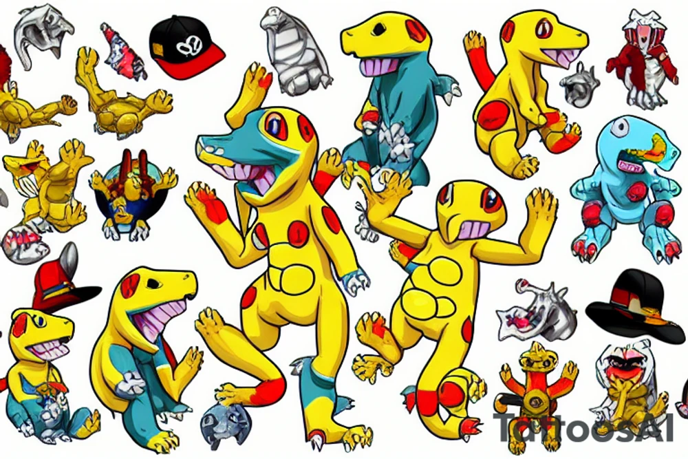 Agumon With andines clothes tattoo idea