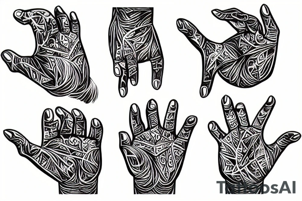 a hand from above stealing a diamond tattoo idea