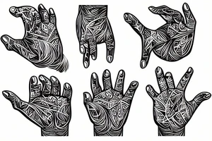 a hand from above stealing a diamond tattoo idea