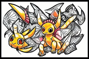 Agumon With andines clothes tattoo idea