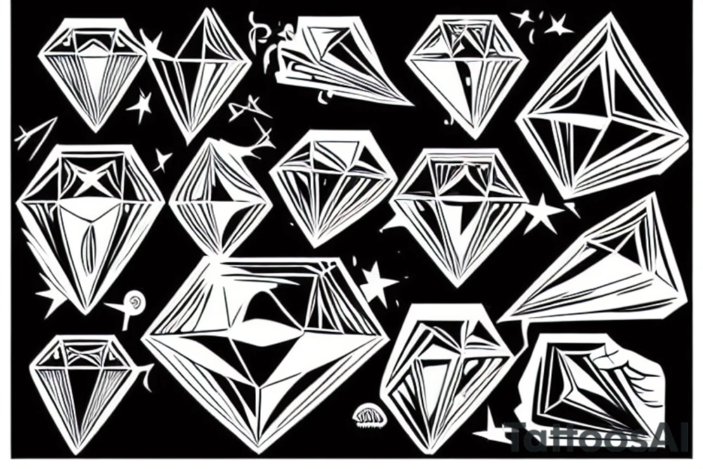 a hand stealing a diamond from above tattoo idea
