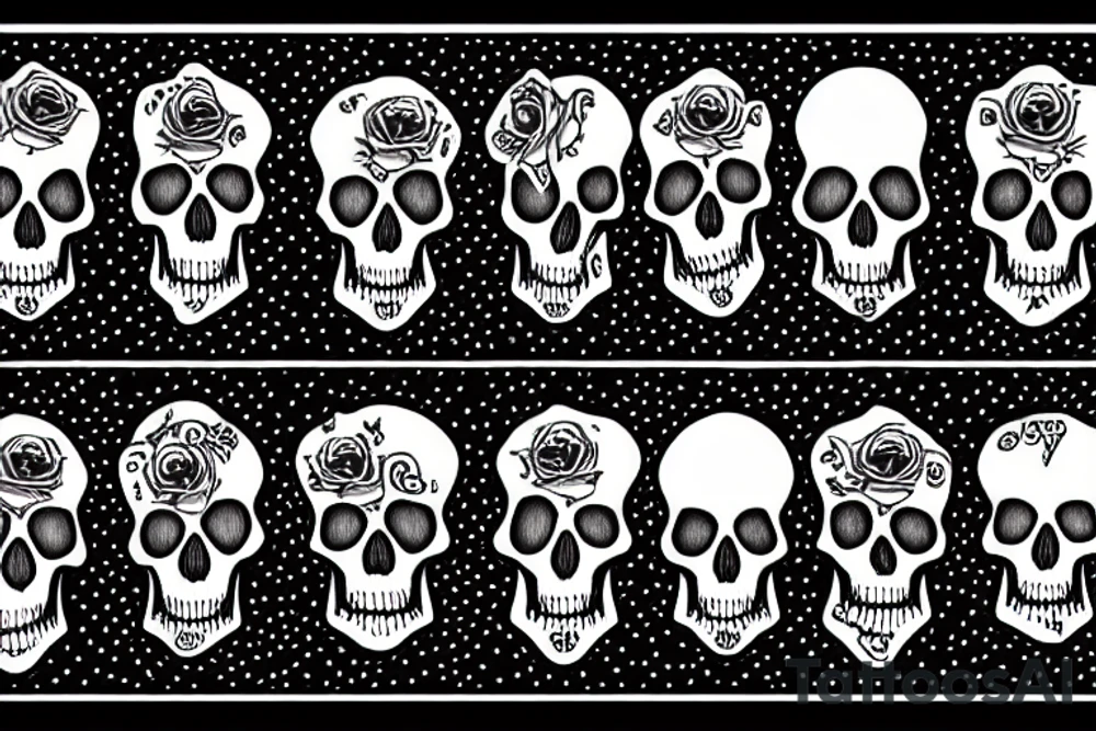 skulls and roses tattoo idea