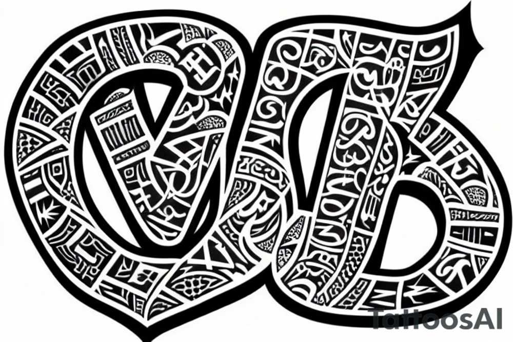 phoenician alphabet tattoo idea