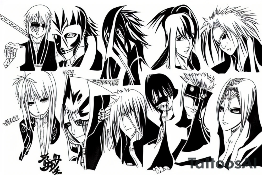 bleach anime hollow tattoo idea