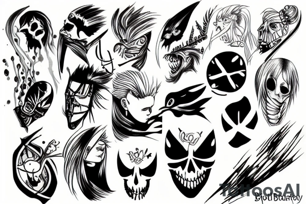 bleach hollow tattoo idea