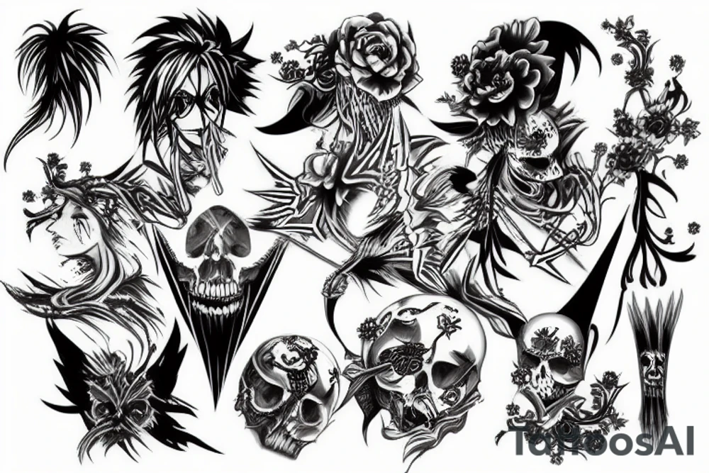 bleach hollow tattoo idea