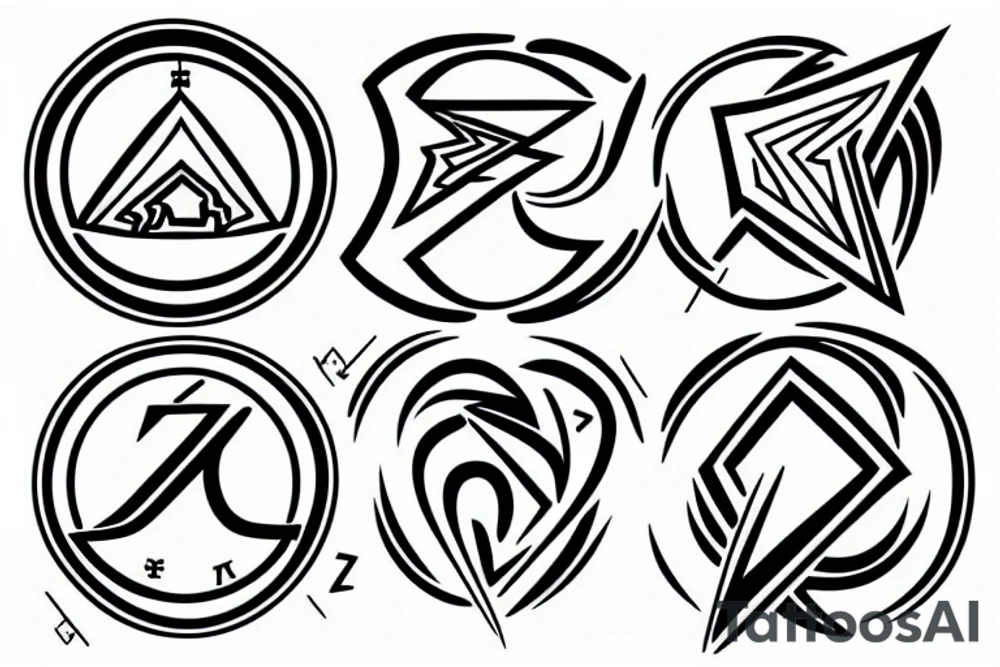 symbol for air element tattoo idea
