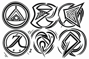 symbol for air element tattoo idea