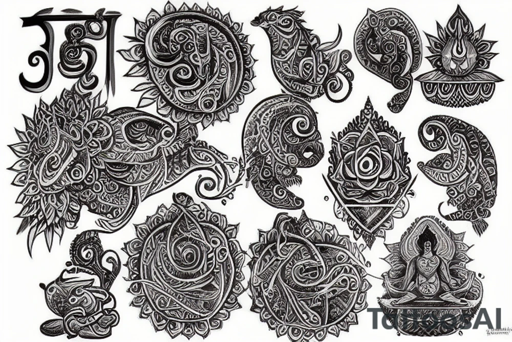 Om hindu tattoo idea