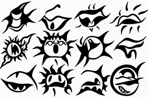 sun face, blowing fire out of its mouth tattoo idea