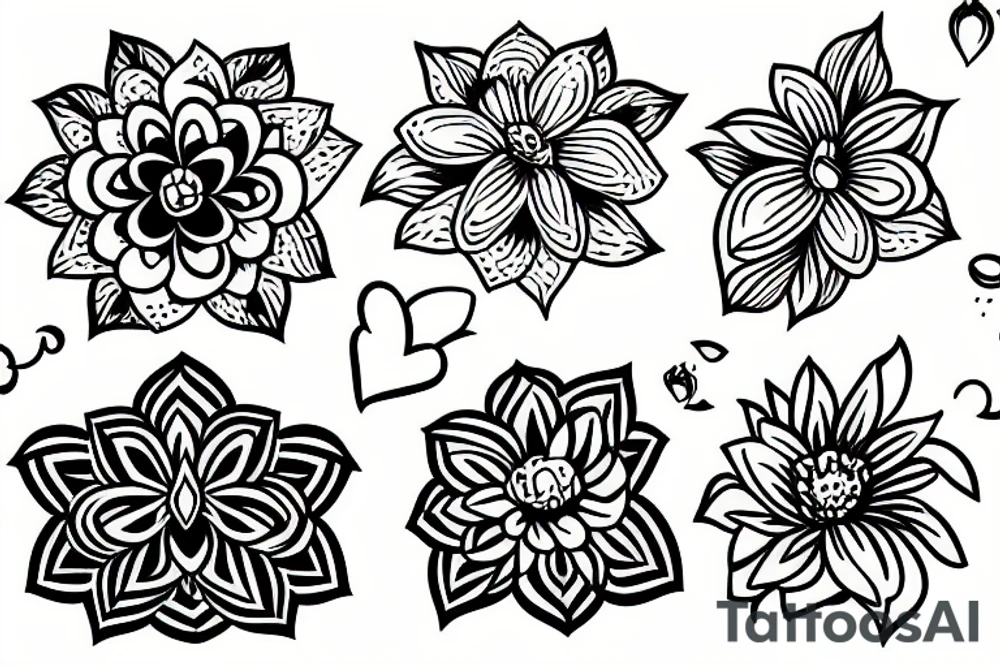 Feminine flowers for side body tattoo idea