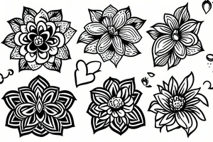Feminine flowers for side body tattoo idea
