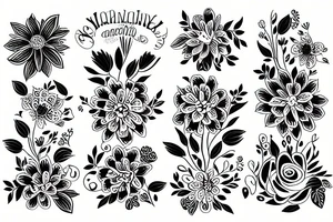 Feminine flowers for side body tattoo idea