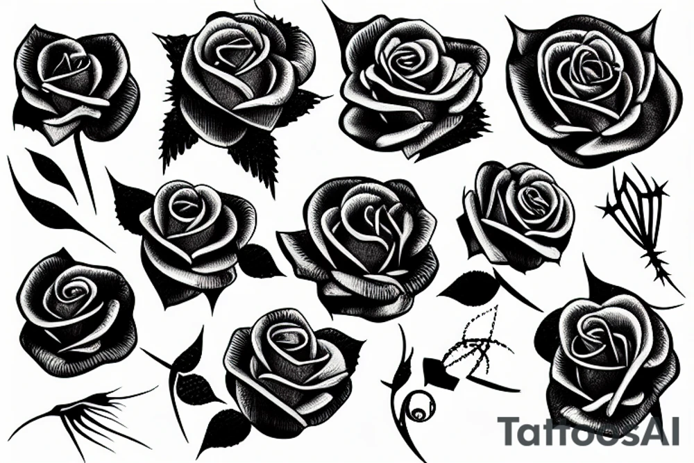 Rose with a thorn tattoo idea