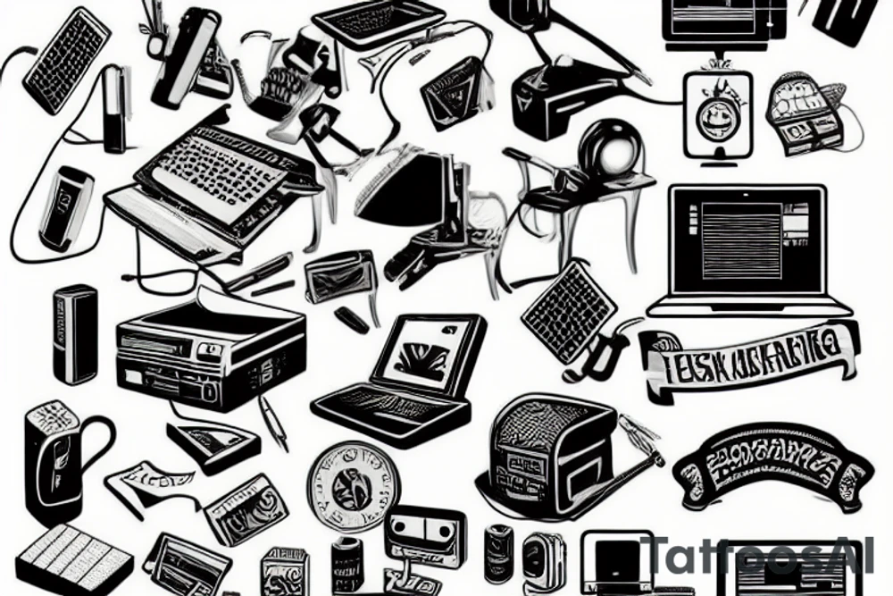 computer hacking tattoo idea