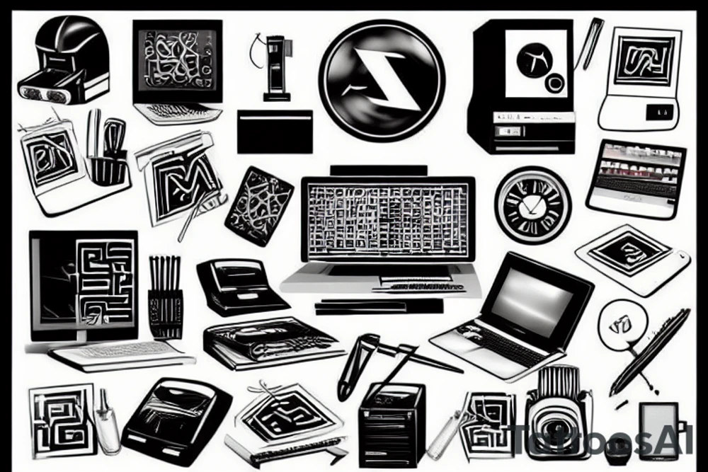 computer hacking tattoo idea