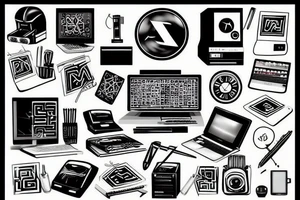computer hacking tattoo idea