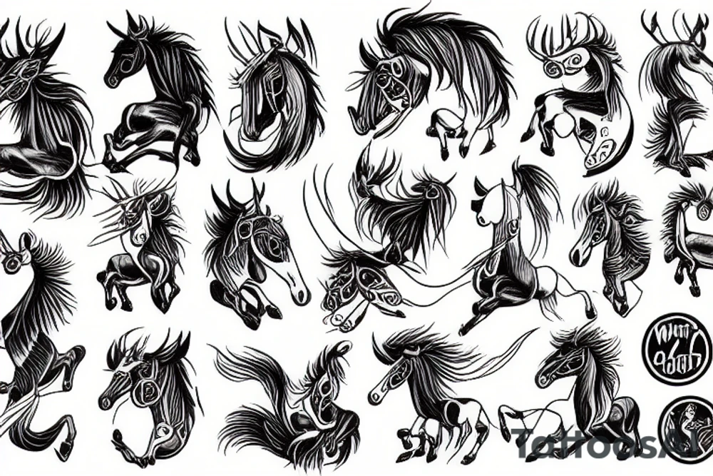white pony tattoo idea