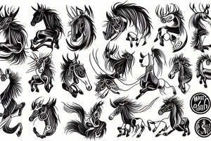white pony tattoo idea