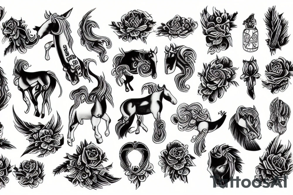 white pony tattoo idea