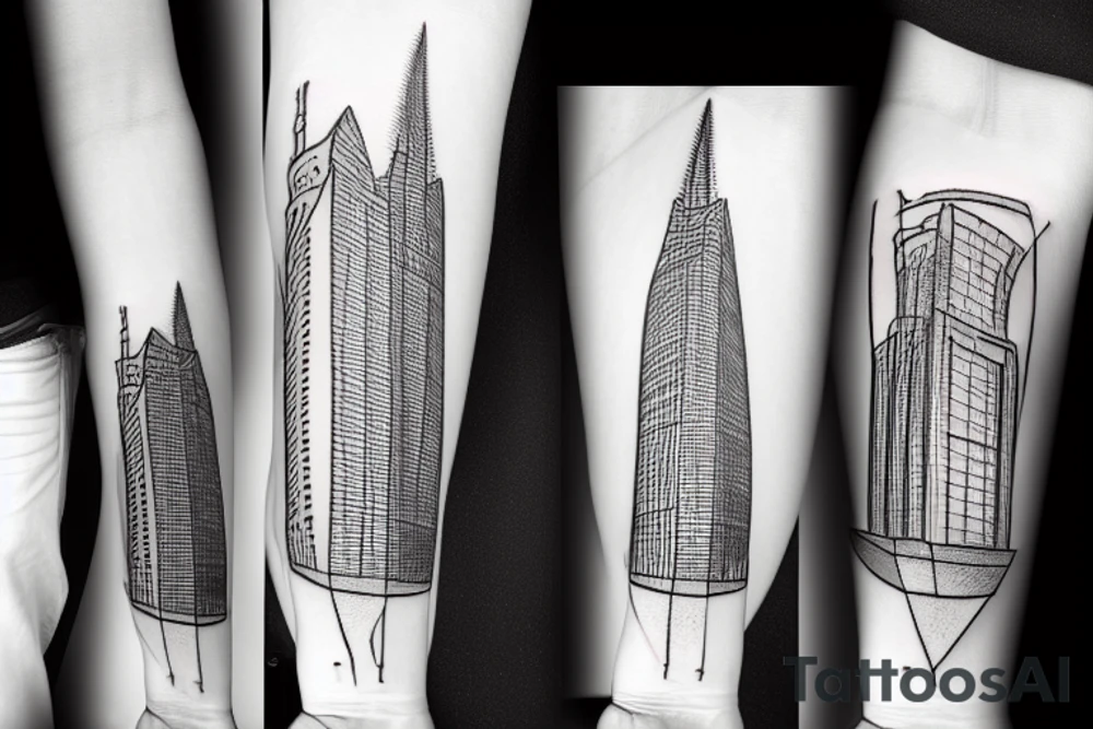 Twins tower and an airplane tattoo idea