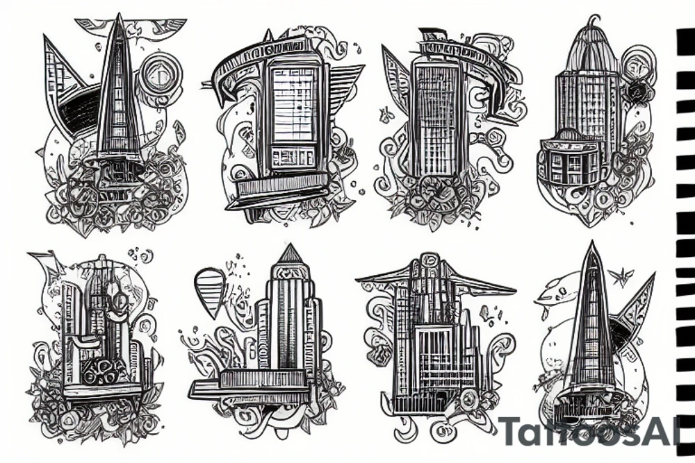 Twins tower and an airplane tattoo idea