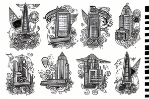 Twins tower and an airplane tattoo idea
