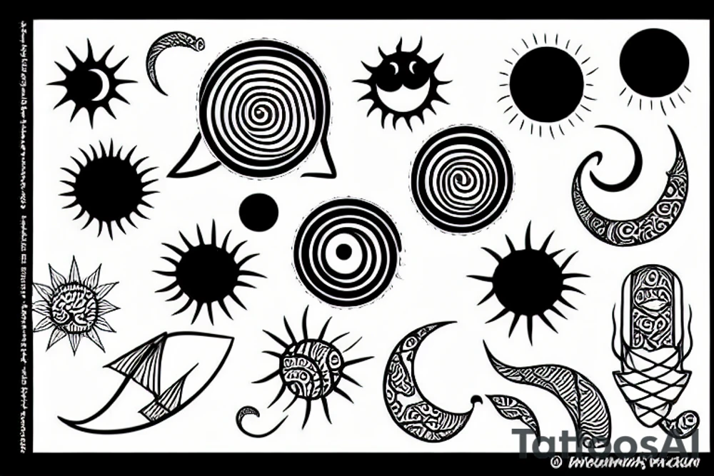 Sun Ocean tattoo idea