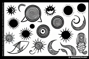 Sun Ocean tattoo idea