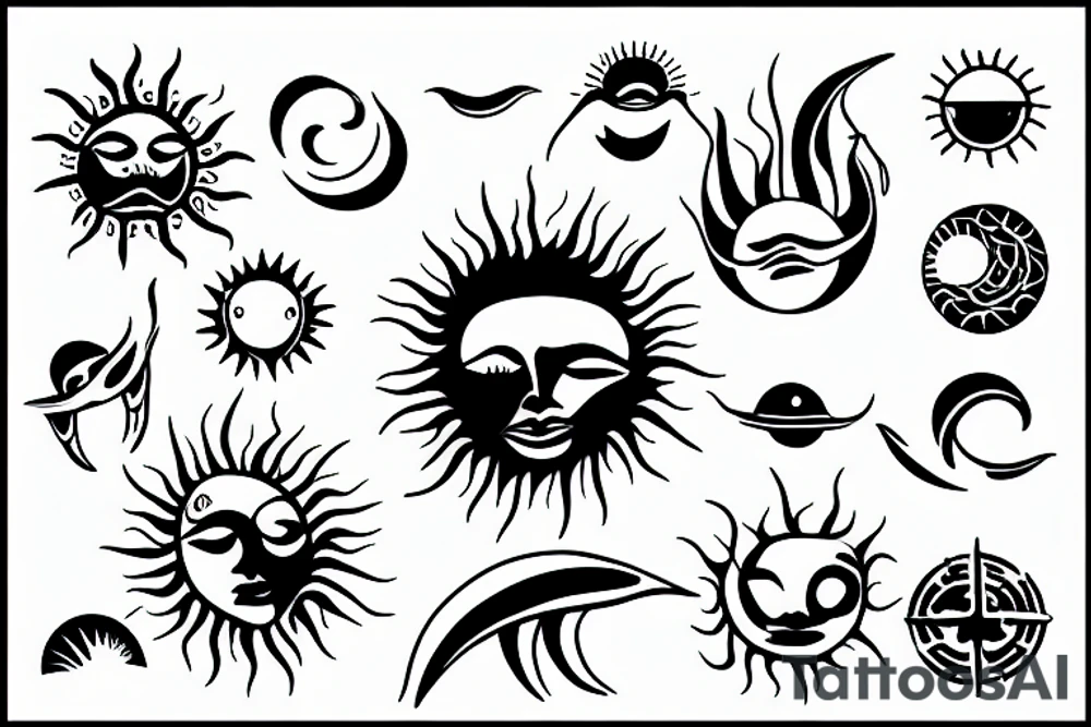 Sun Ocean tattoo idea
