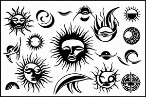 Sun Ocean tattoo idea