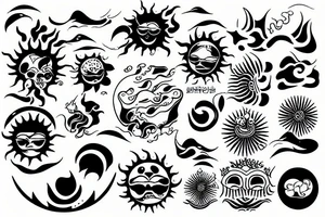 Sun Ocean tattoo idea