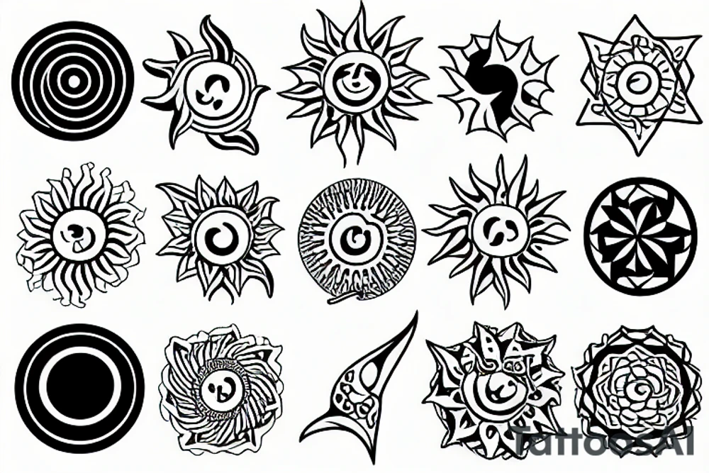 Sun Ocean tattoo idea